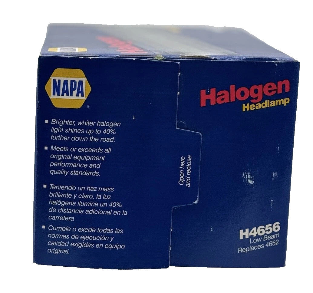 Napa Halogen Headlamp H4656 Low Beam NEW Replaces 4652