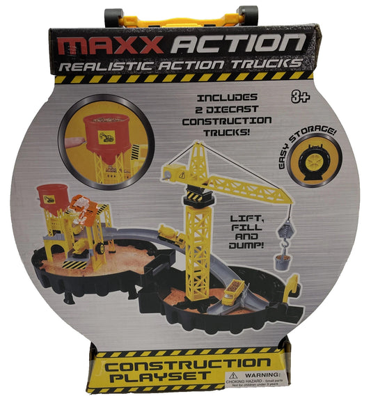 Sunny Days Maxx Action Construction Playset 2 Diecast Trucks