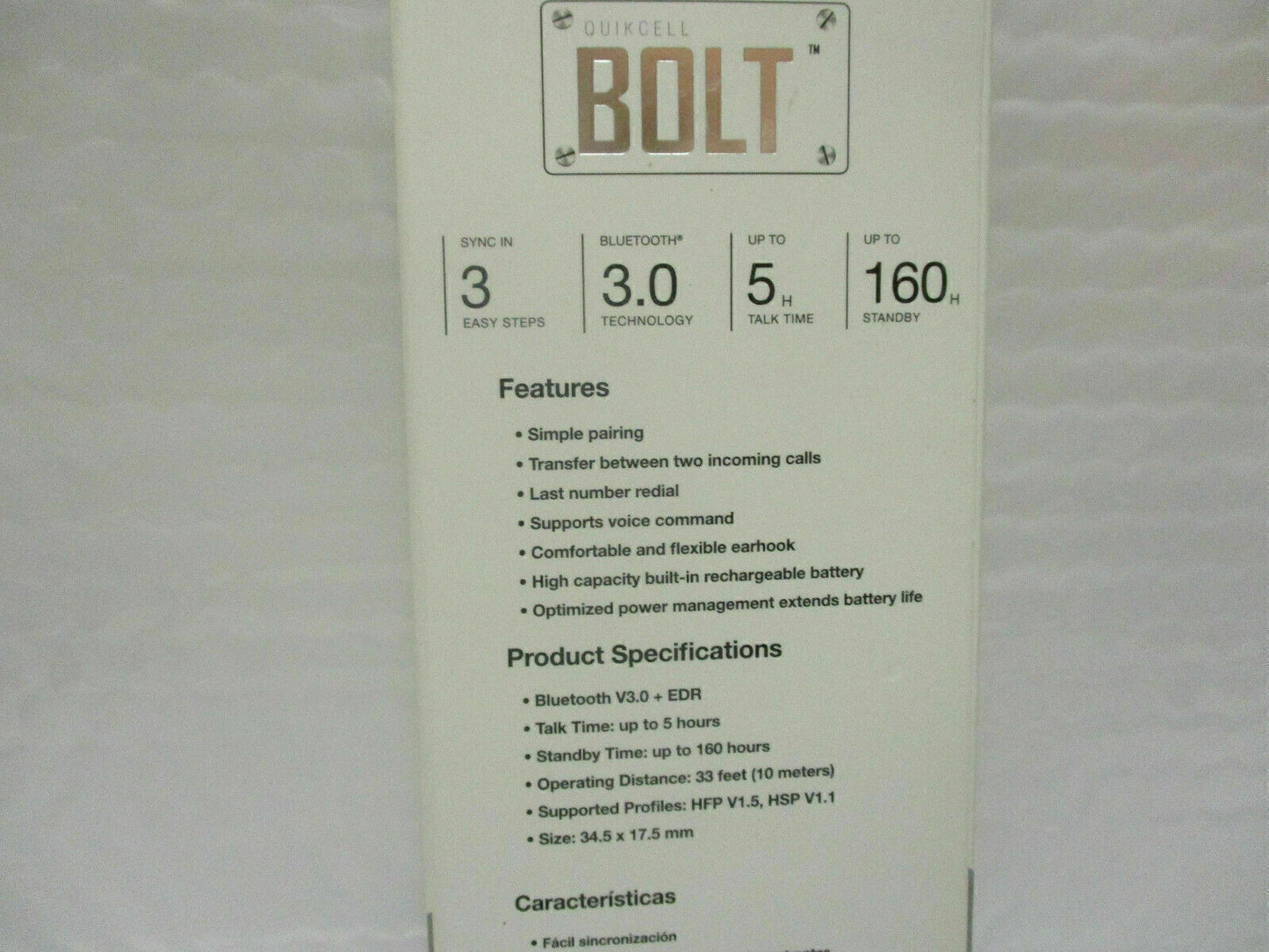 Quikcell QBT523 V3.0 Mono Bluetooth - Simply White