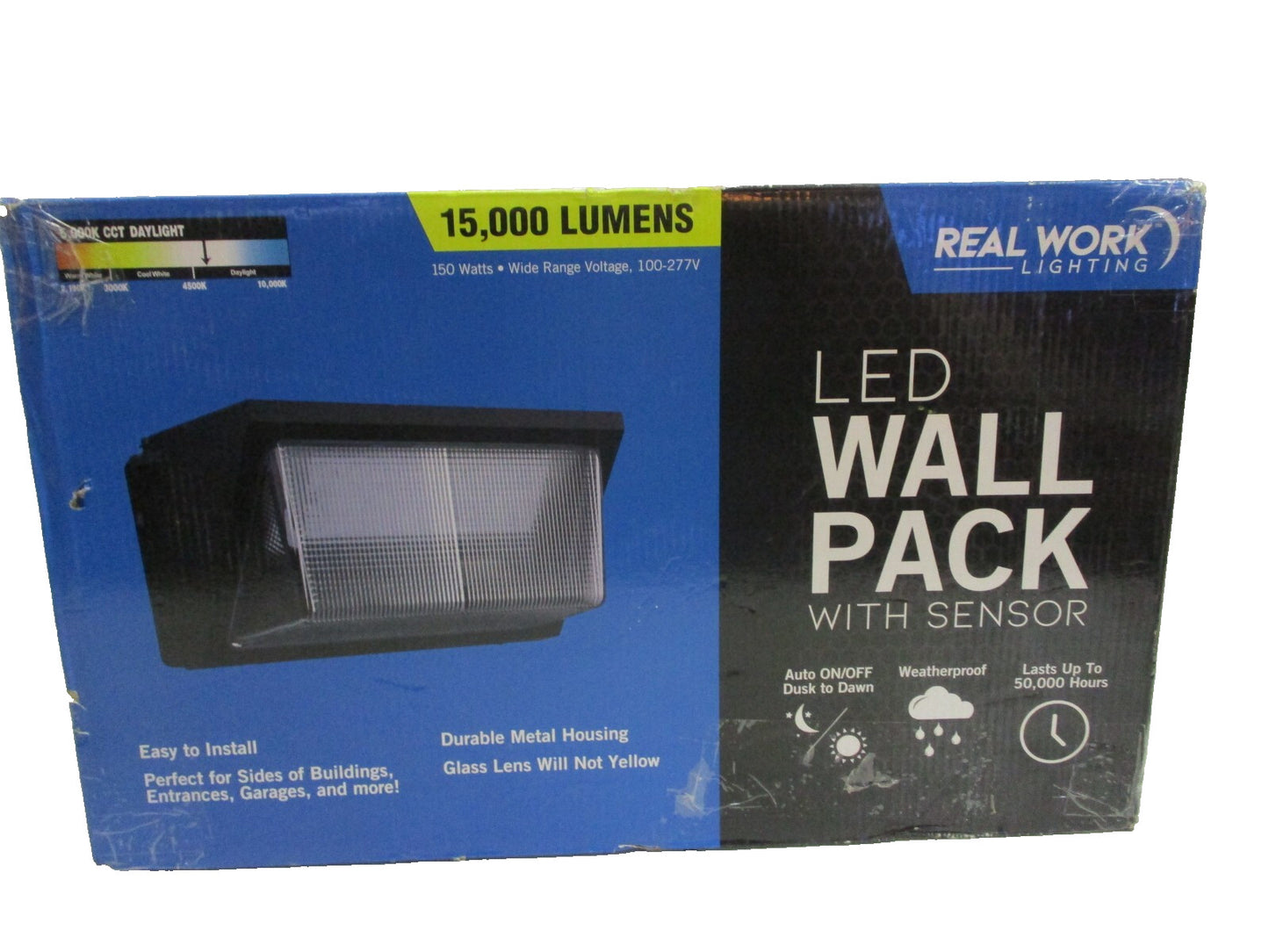 LED Wall Pack Light 150W with sensor Commercial Wall Pack LED 15,000 Watts