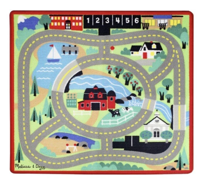 Melissa & Doug Round the Town Road Rug Set