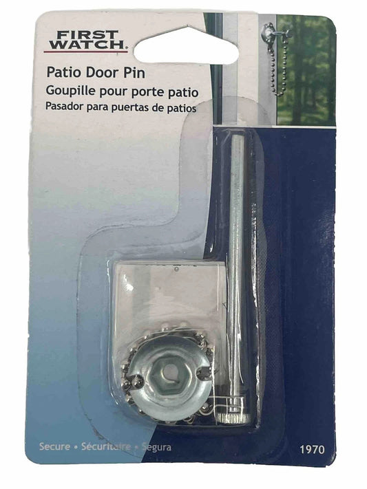 First Watch Security Steel Patio Door Pin Aluminum Finish Model 1970