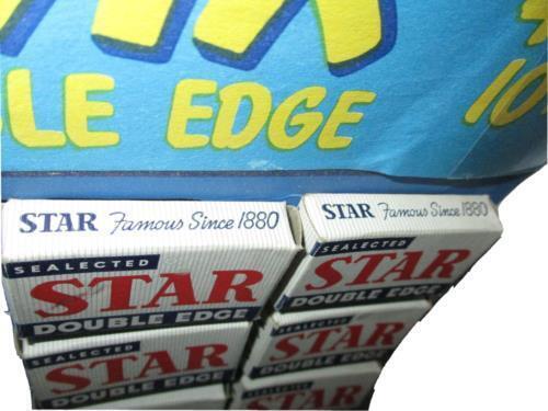 1950's New Sealected Star Double Edge Cardboard Advertising Store Display
