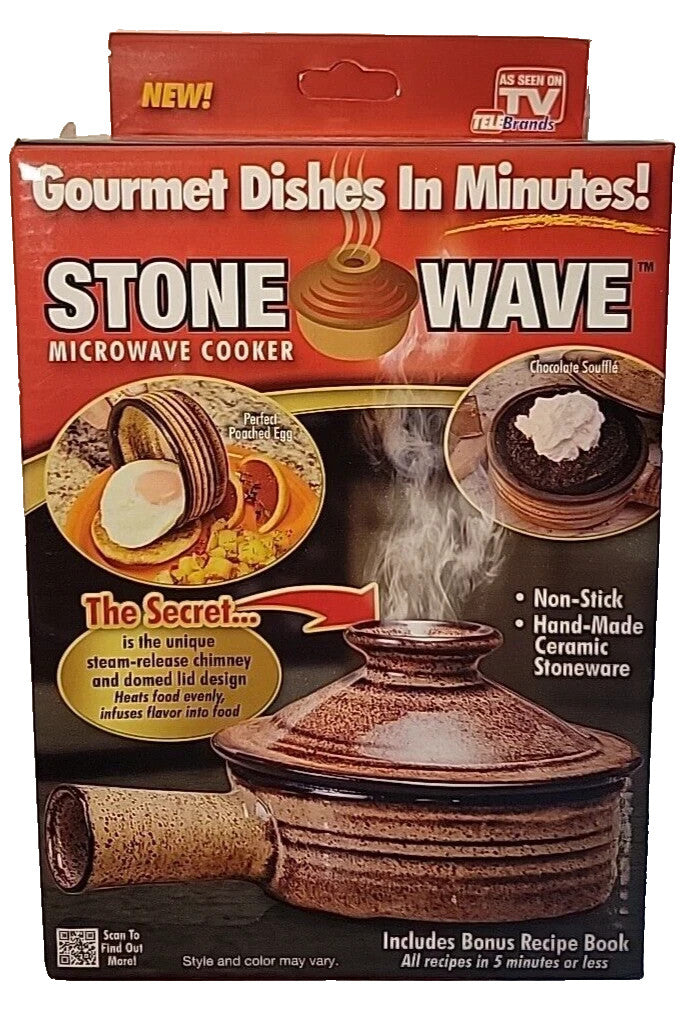 TeleBrands Stone Wave Microwave Cooker Brown