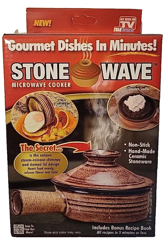 TeleBrands Stone Wave Microwave Cooker Brown