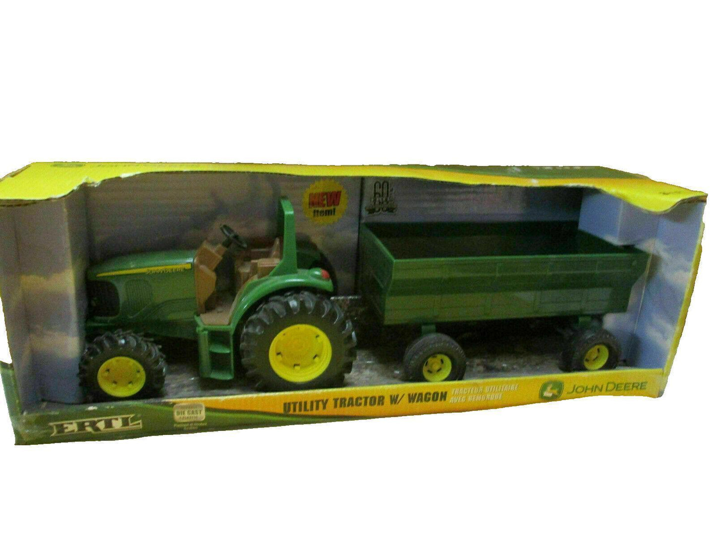 John Deere Ertl Tractor w/ Wagon Play Set 37163