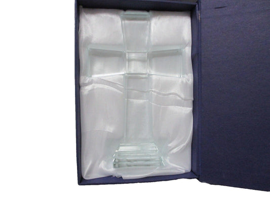 Modern Christian Gifts and Relics Crystal Standing Cross 7.1" Tall