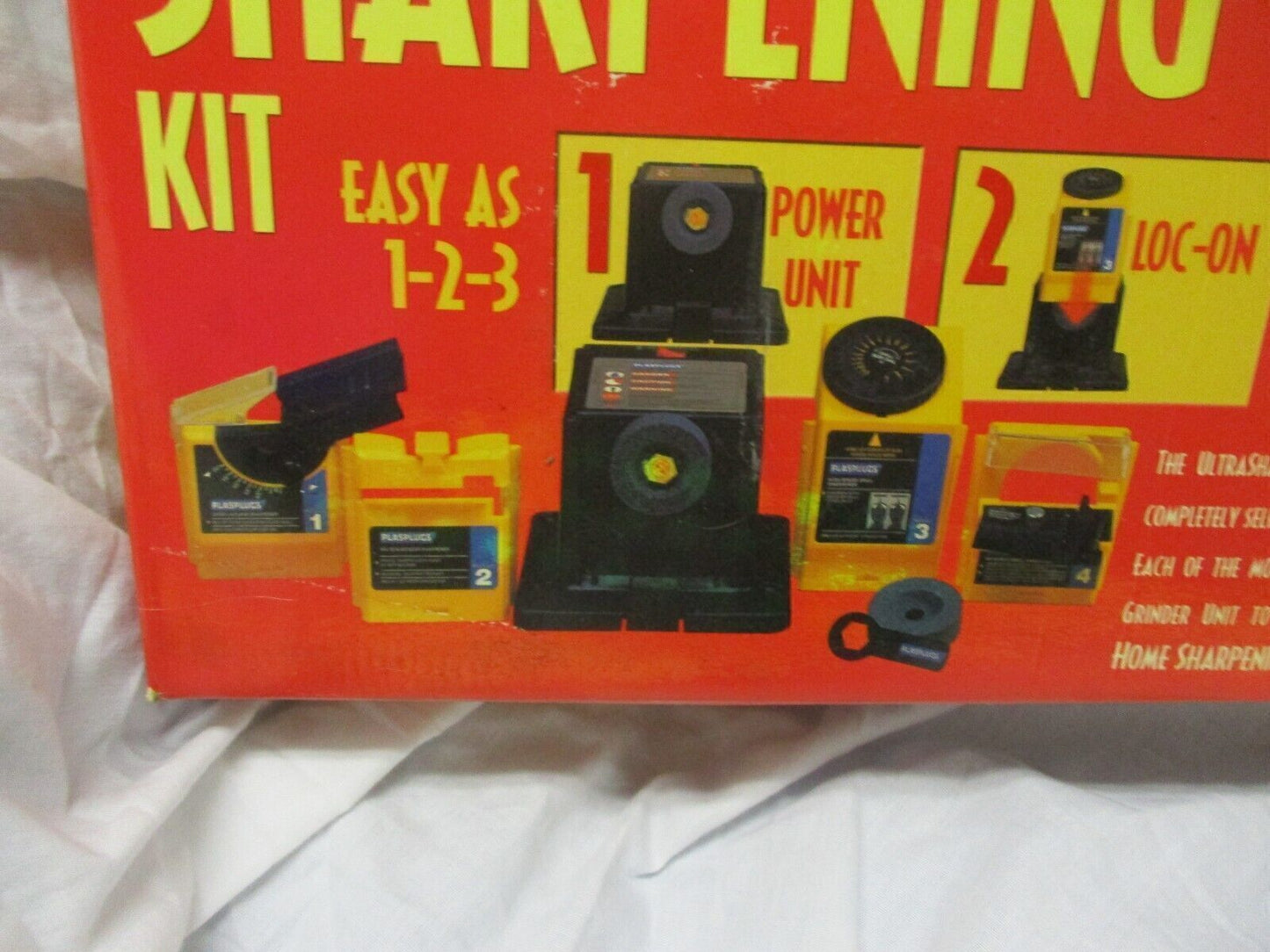 Plasplugs Ultrasharp HomeE Sharpening Kit w/tools, knives,drillbits & VCR video