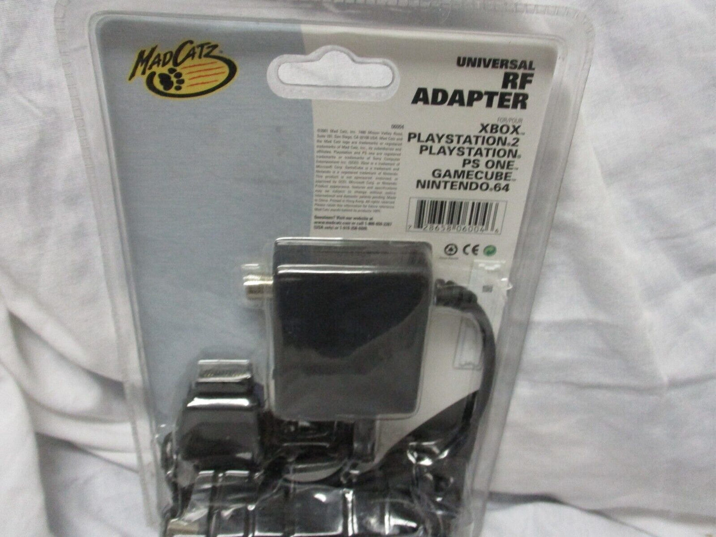 Mad Catz Universal RF Switch Cord 6004 - Xbox GameCube Nintendo 64 PS2 PS1 XBOX