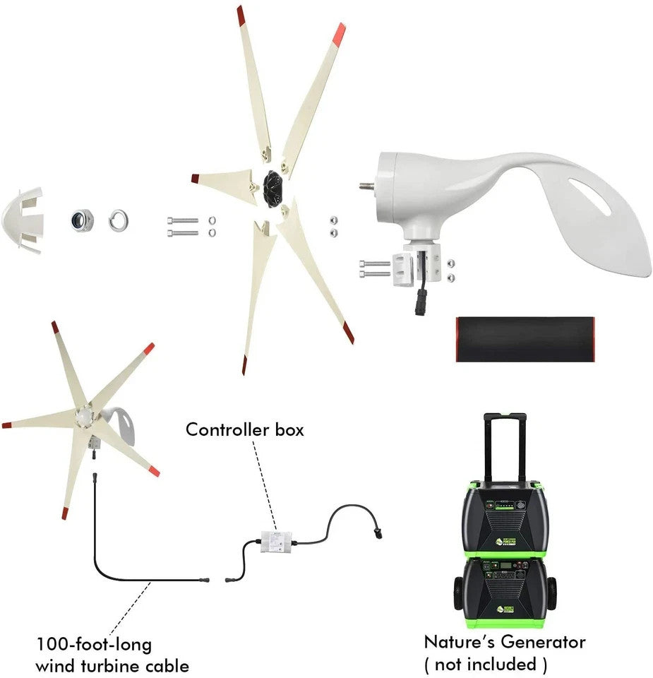Nature's Generator HKNGWT Wind Turbine Powered Portable Generator