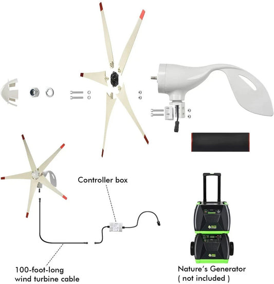 Nature's Generator HKNGWT Wind Turbine Powered Portable Generator