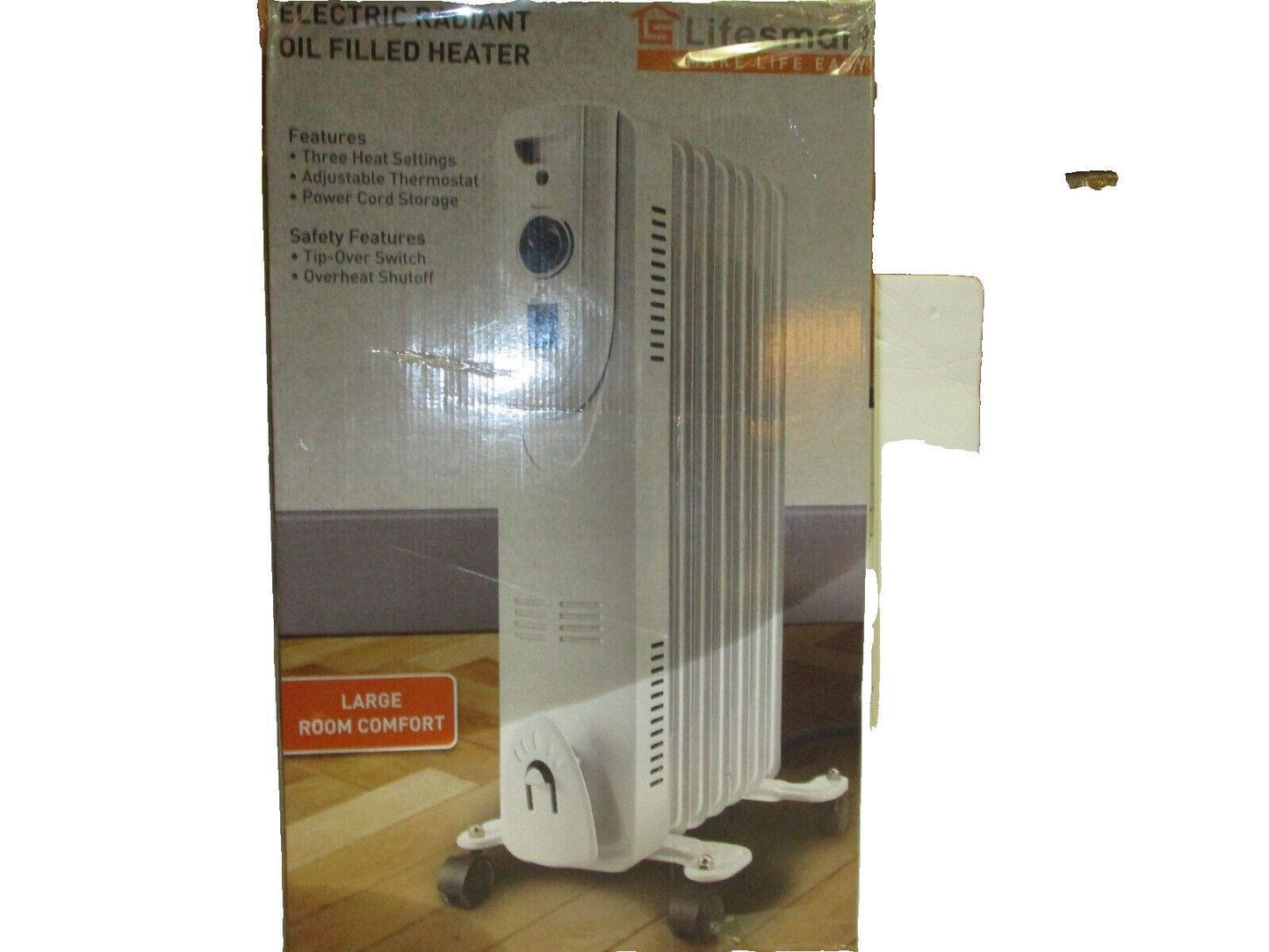 LifeSmart 1500W Digital Oil Filled Radiator 3Heat Settings Up To 1500W on High