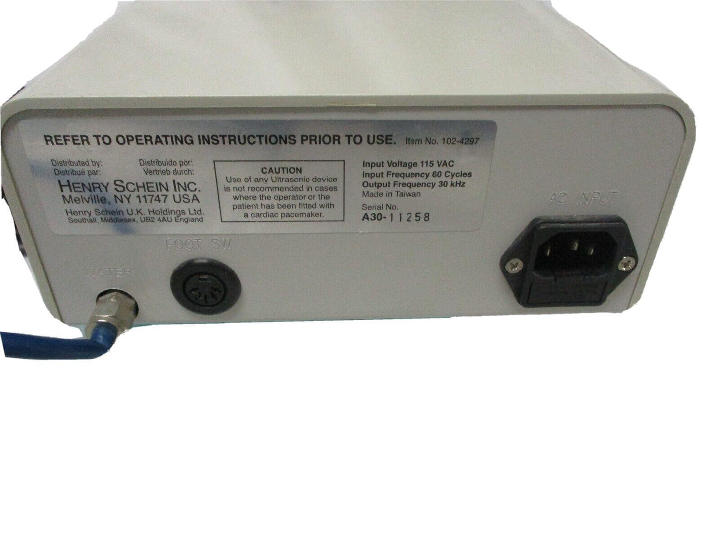 HENRY SCHEIN ACCLEAN ULTRASONIC SCALER Item No. 102-4297