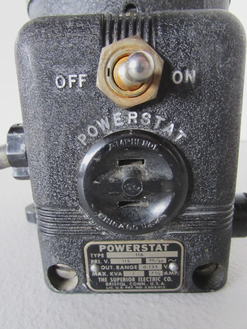 Vintage Electric Powerstat L10c Variable AC Power Supply
