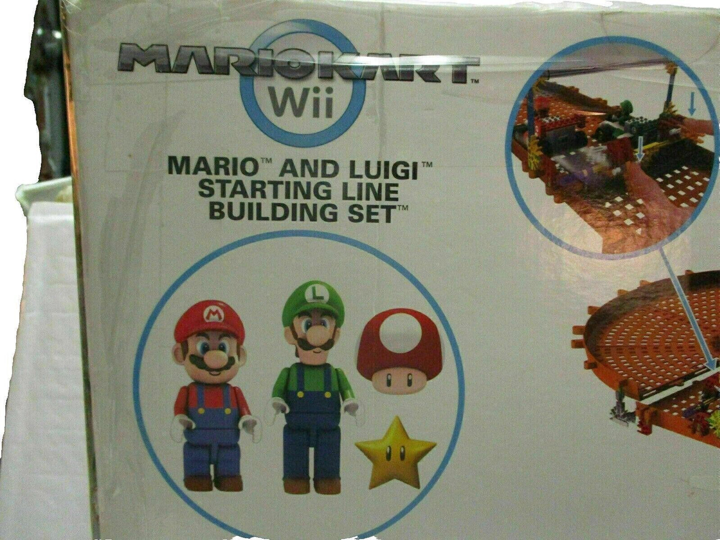 Vintage K'nex Mario Kart WII Mario and Luigi at The Starting Line Building Set