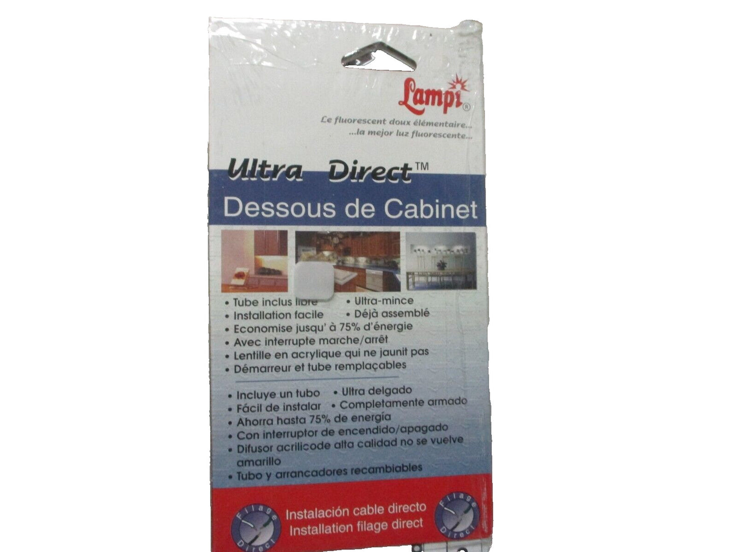 Lampi Fluorescent Under Cabinet Light Fixture 7016-1 Made USA White 25"x 5"x 1"