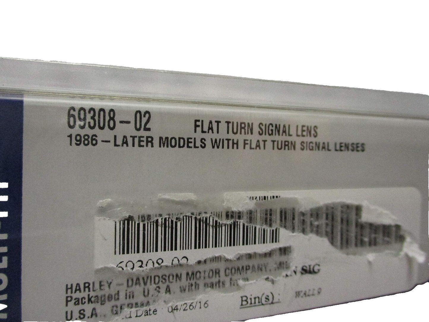 Harley Davidson 3 1/4" Flat Turn Signal Lenses (2) Smoke (2) Orange With