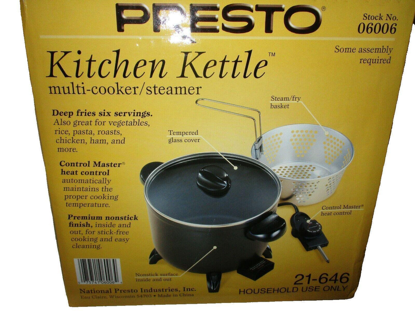 Presto Kitchen Kettle Multi Cooker / Steamer 06006