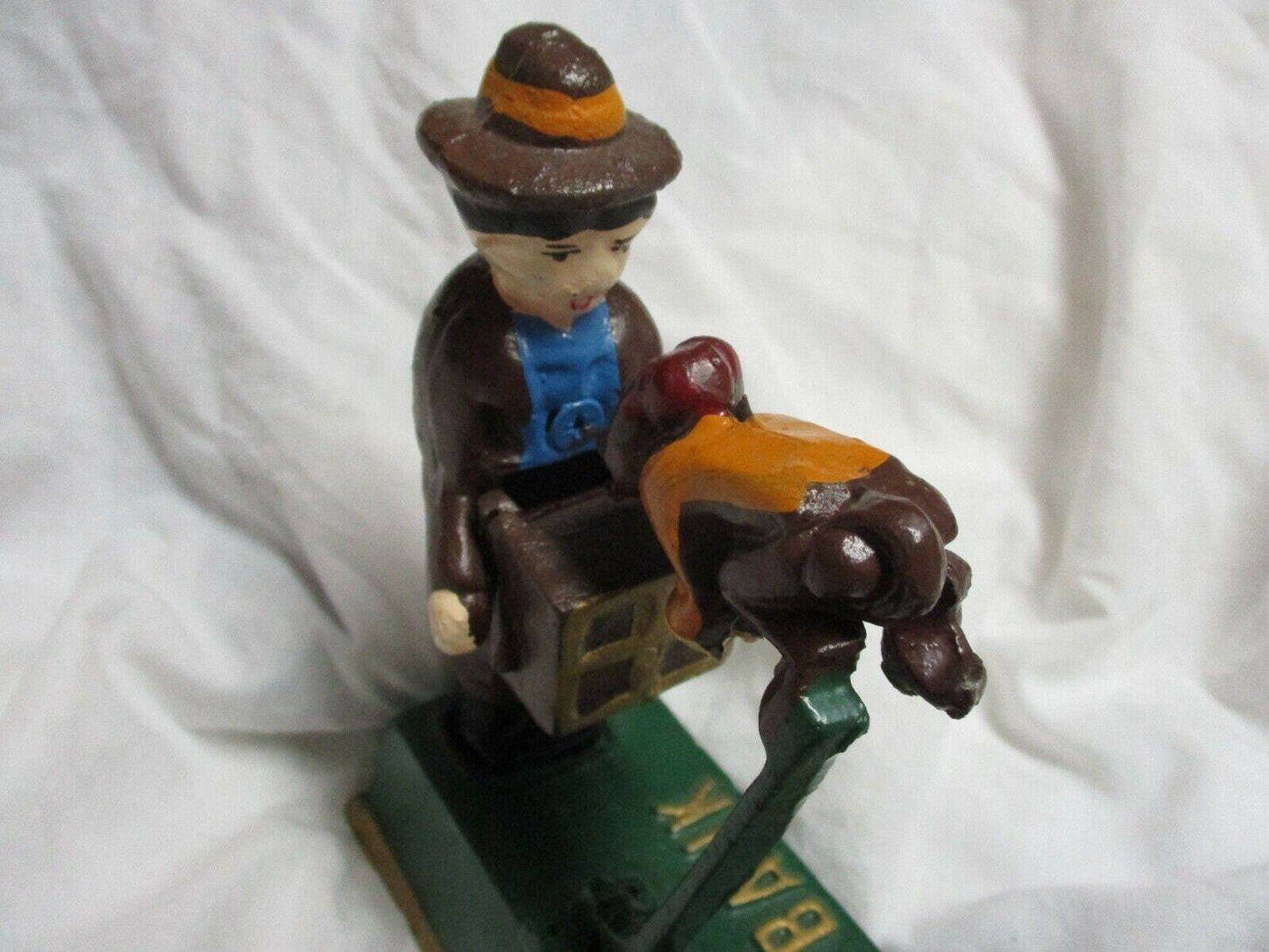 Vintage Vintage Bits and Pieces - Jumping Monkey Cast Iron Bank - Collectible