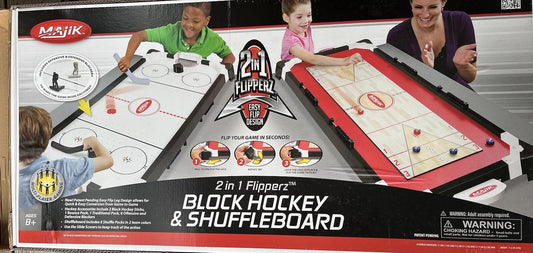 Majik 2-in-1 Flipperz Block Hockey & Shuffleboard Indoor Game