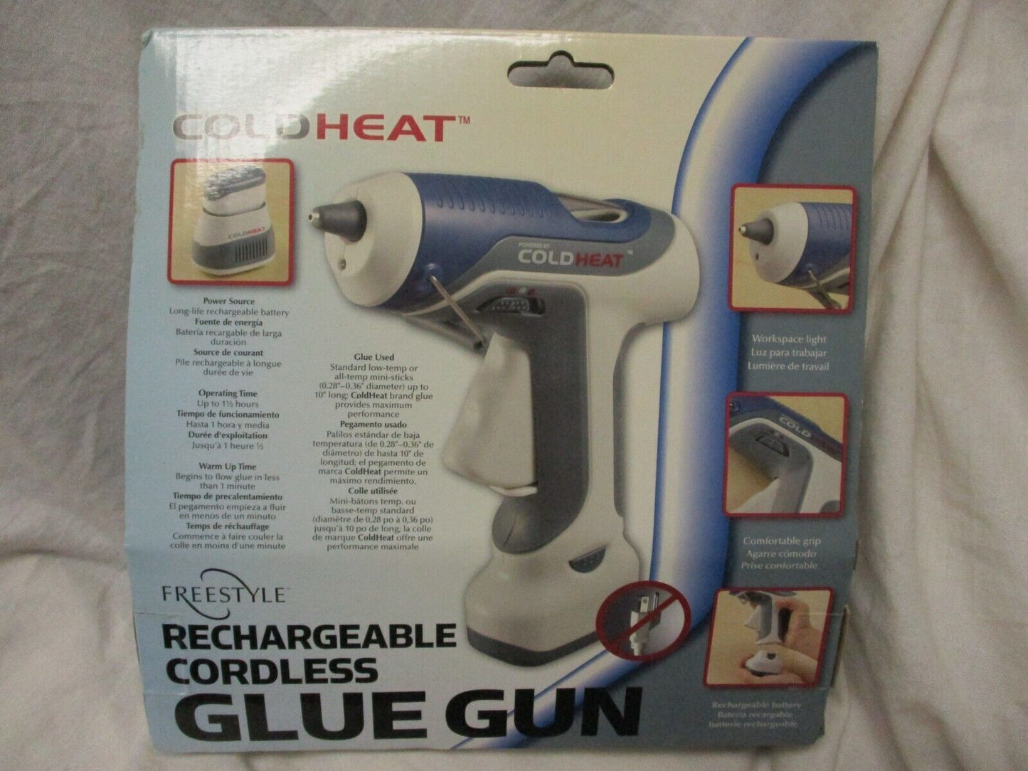 Cold Heat Instant Heat Cordless Rechargeable Glue Gun
