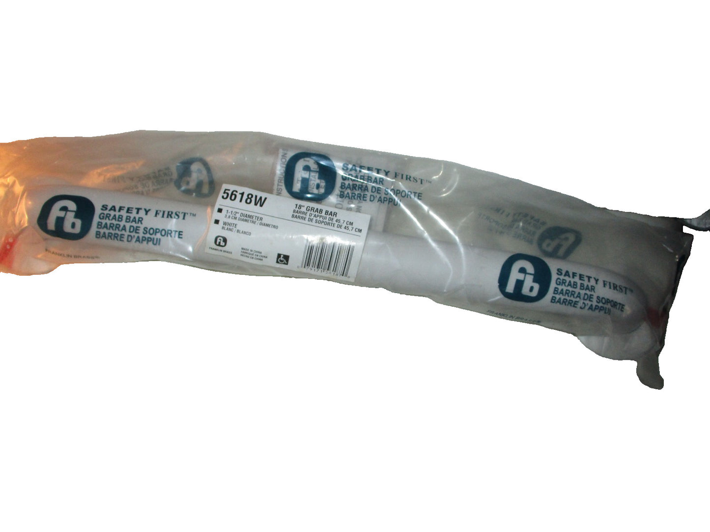 Franklin Brass 5618W 1-1/2-Inch x 18-Inch Concealed Mounting Grab Bar