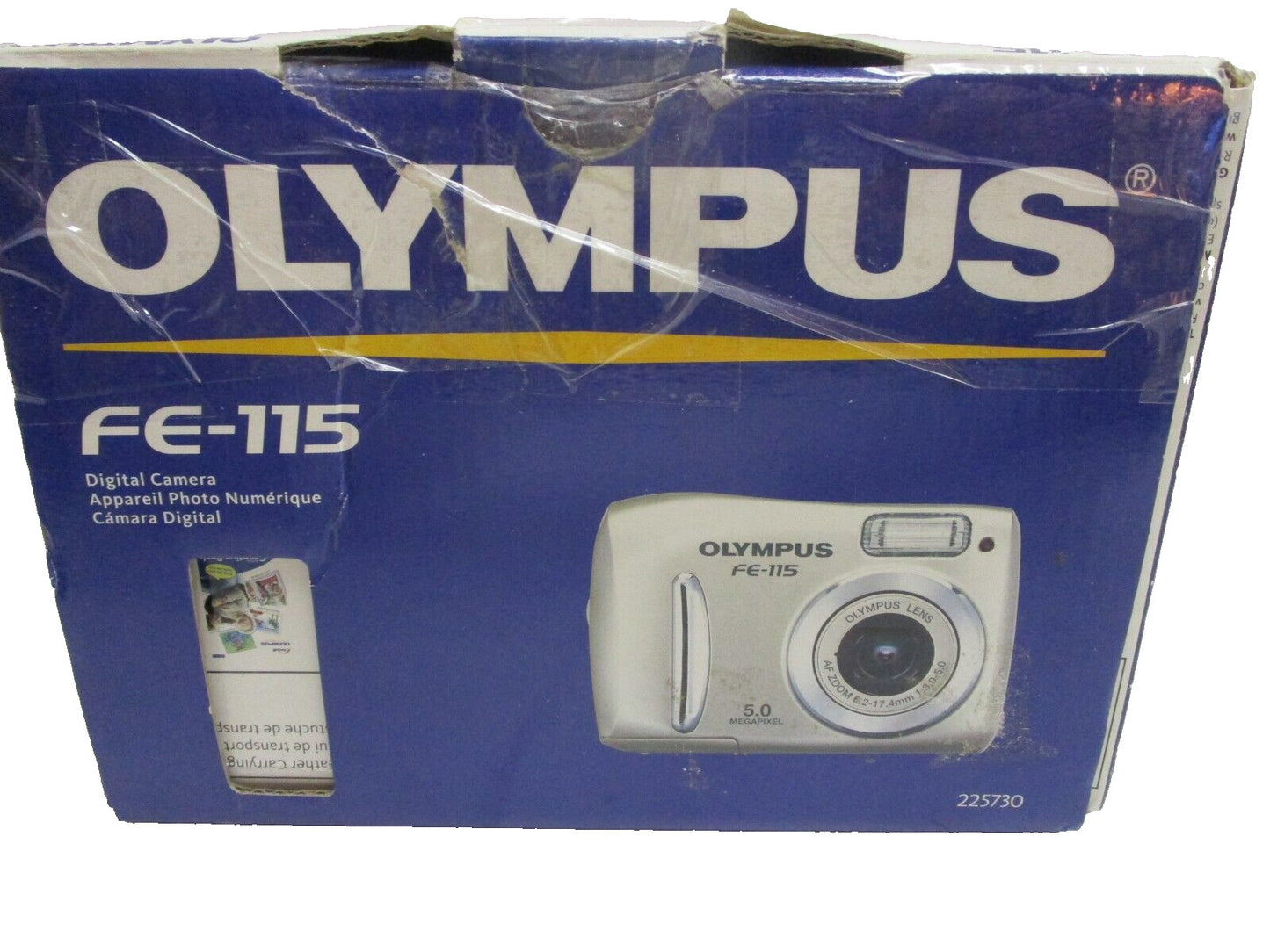 Olympus  FE-115 5.0 Mega Digital Camera  Silver Digi Cam for Parts or Repair