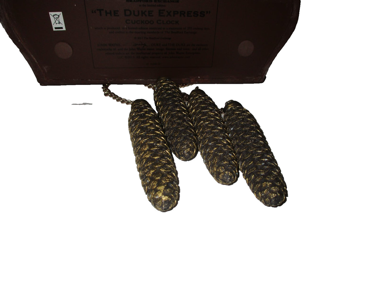 The Duke Cuckoo Clock Bradford Exchange John Wayne Horse/Buggy & Train Set Rare