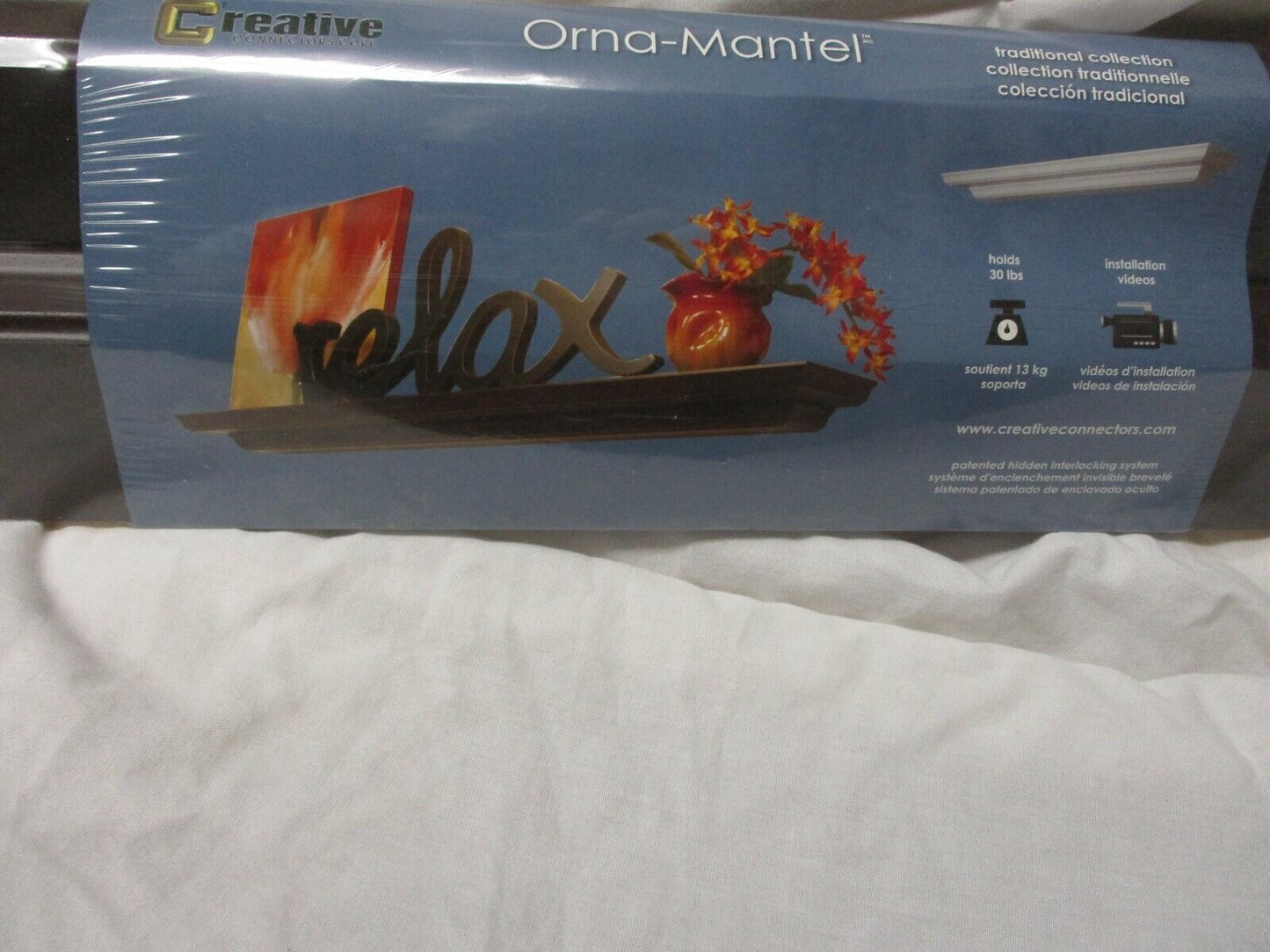 Creative Connections Walnut Orna- Mantel 38" Long Hold 30 lbs.