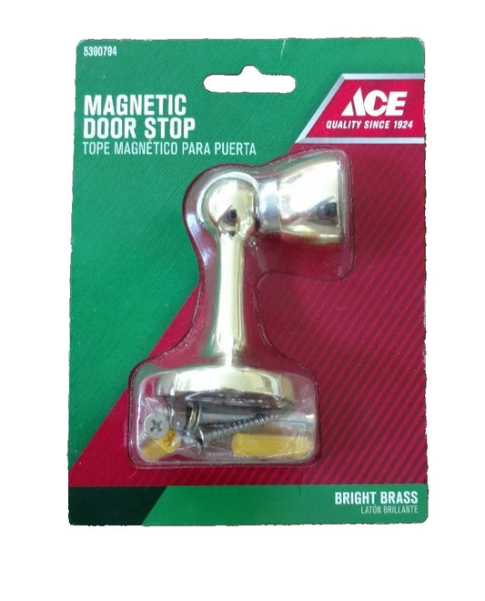 NIP ACE 5390794 Magnetic Door Stop, Bright Brass