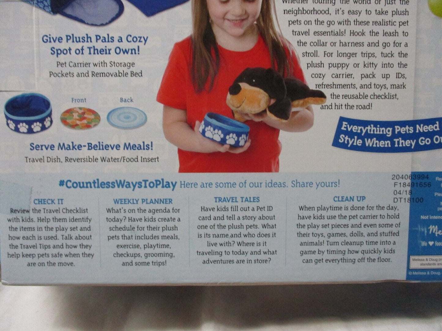 Melissa & Doug Tote & Tour Pet Travel Play Set with 2 Plush Stuffed Animals (15