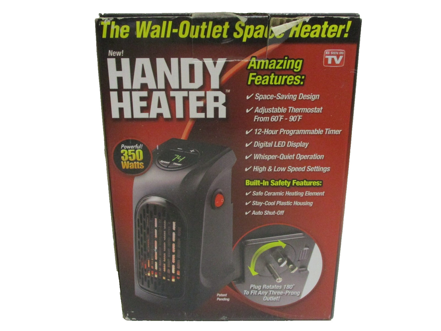 Handy Heater HEAT-MC12/4 Plug Outlet Speace Heater