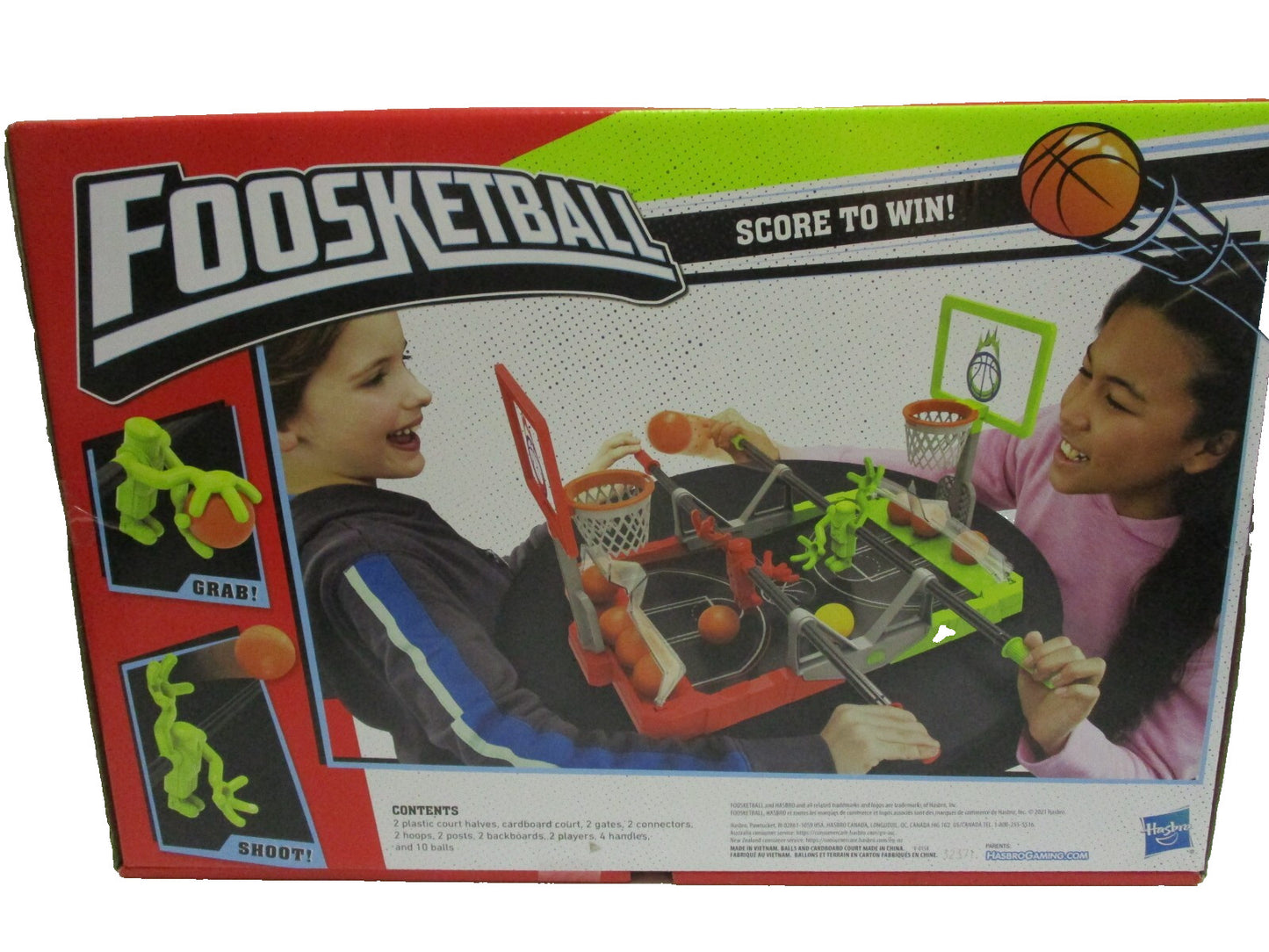 Foosketball Foosball & Basketball Interactive Shoot Score Tabletop Game Hasbro