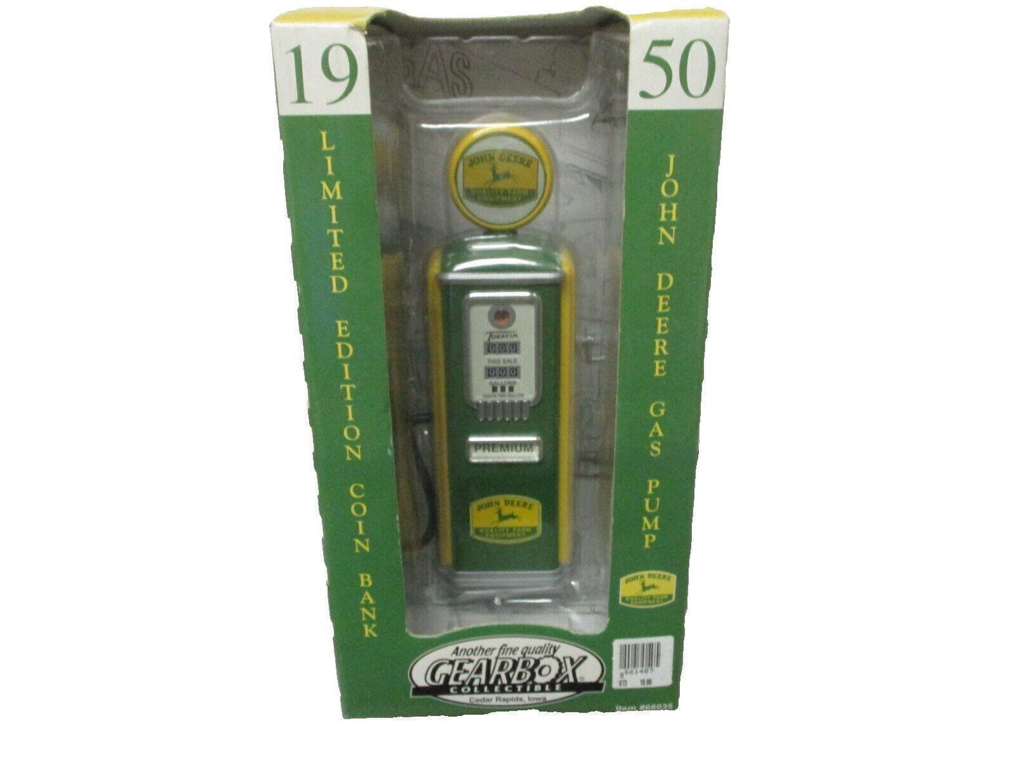 Gearbox John Deere Metal Gas Pump Coin Bank