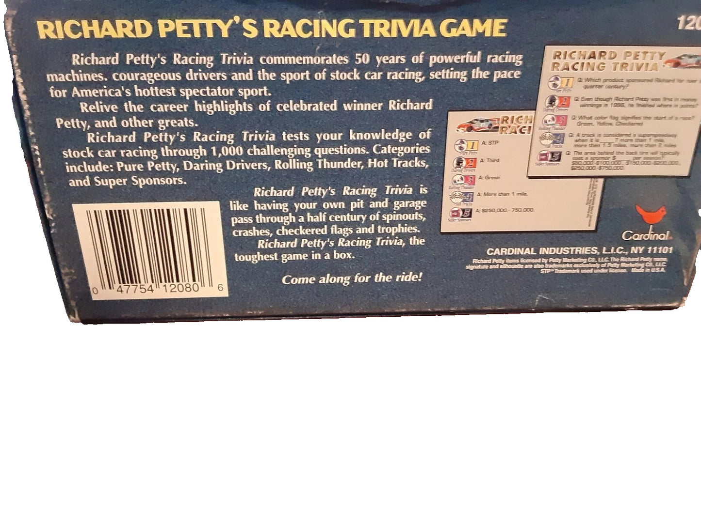 Richard Petty NASCAR Stock Car Racing Trivia Game 1998