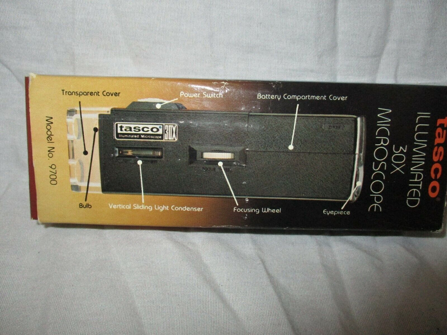 Vintage Rare Mini Illuminated 30x Microscope Pocket Size