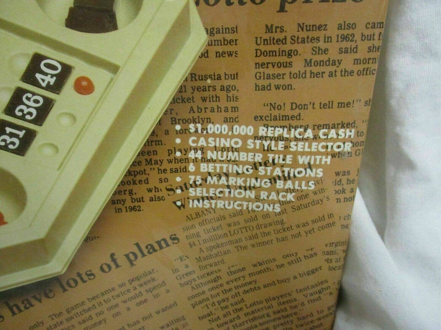 Lotto mania vintage 1984 instant millionare game by smethport