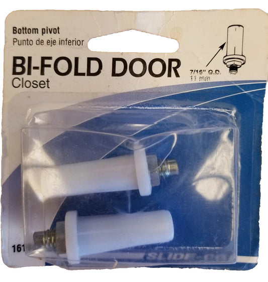 Prime-Line  Bottom mount Bi-Fold Door Pivot  White  2 pk 161902