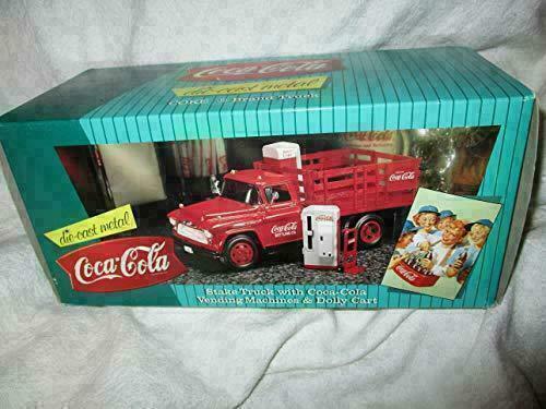 Coca Cola Stake Truck with Vending Machines & Dolly Cart