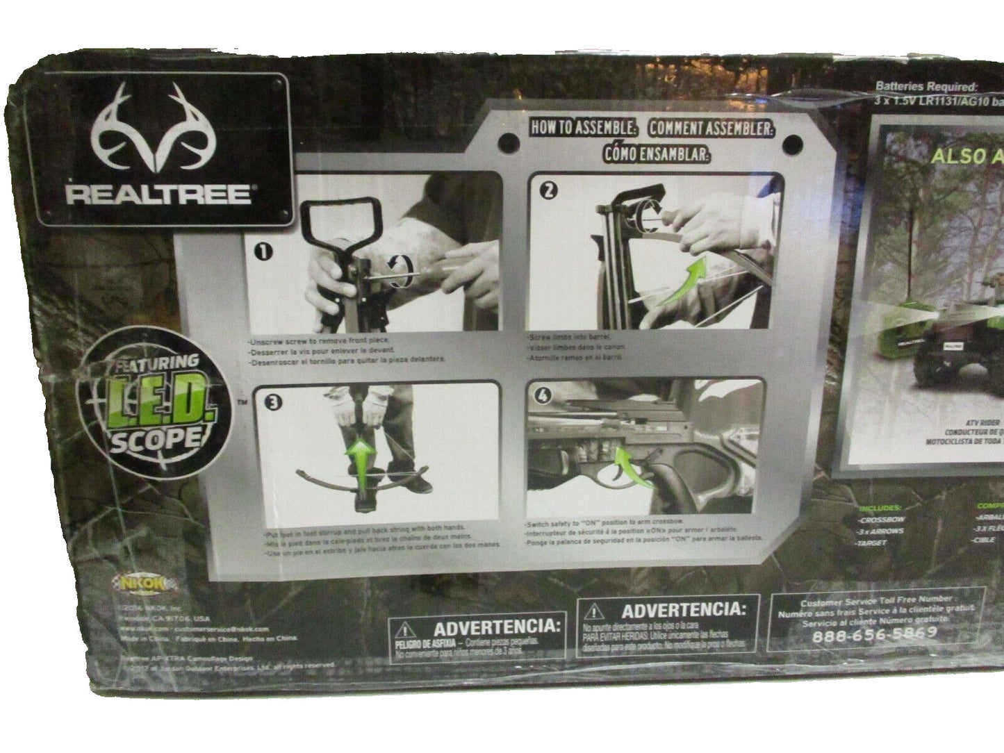 Realtree Compand Crossbow Set With LED Scope Batteries Not Included