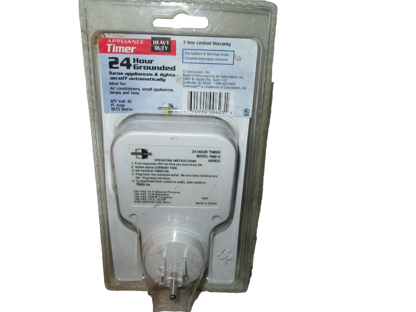 Timermatic Appliance Timer 24 Hour Model FM613