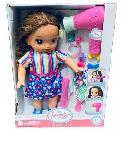 My Sweet Love Style and Play Doll Toy Set, 13 pcs