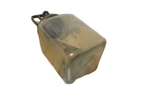 Vintage 1930s 4 Quart Butter Churn Metal Crank Wood Paddles Square Glass Jar