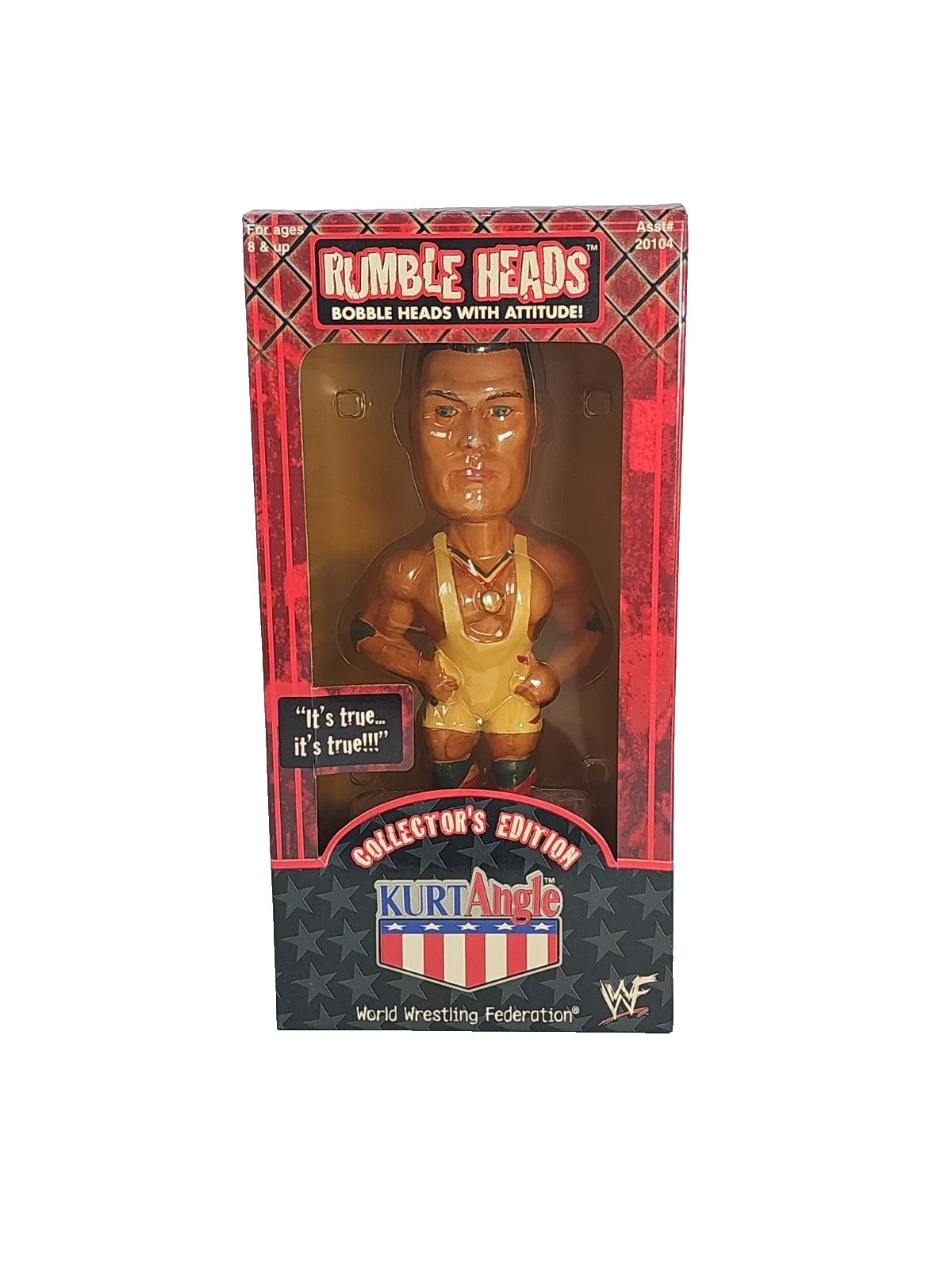 2001 Kurt Angle Rumble Heads Bobbleheads WWF WWE Series 1 Collectors Edition