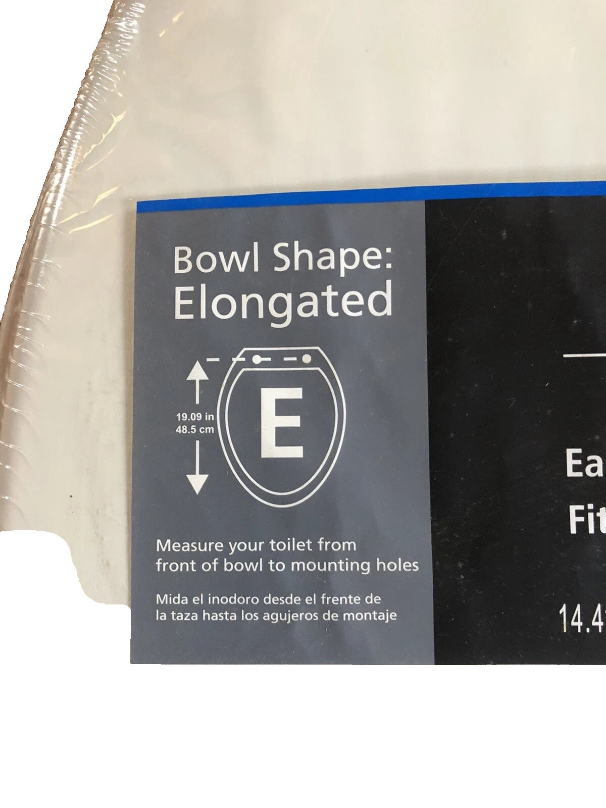 Mainstays Molded Wood Toilet Seat Elongated Bowl White MWS-19-BE-White