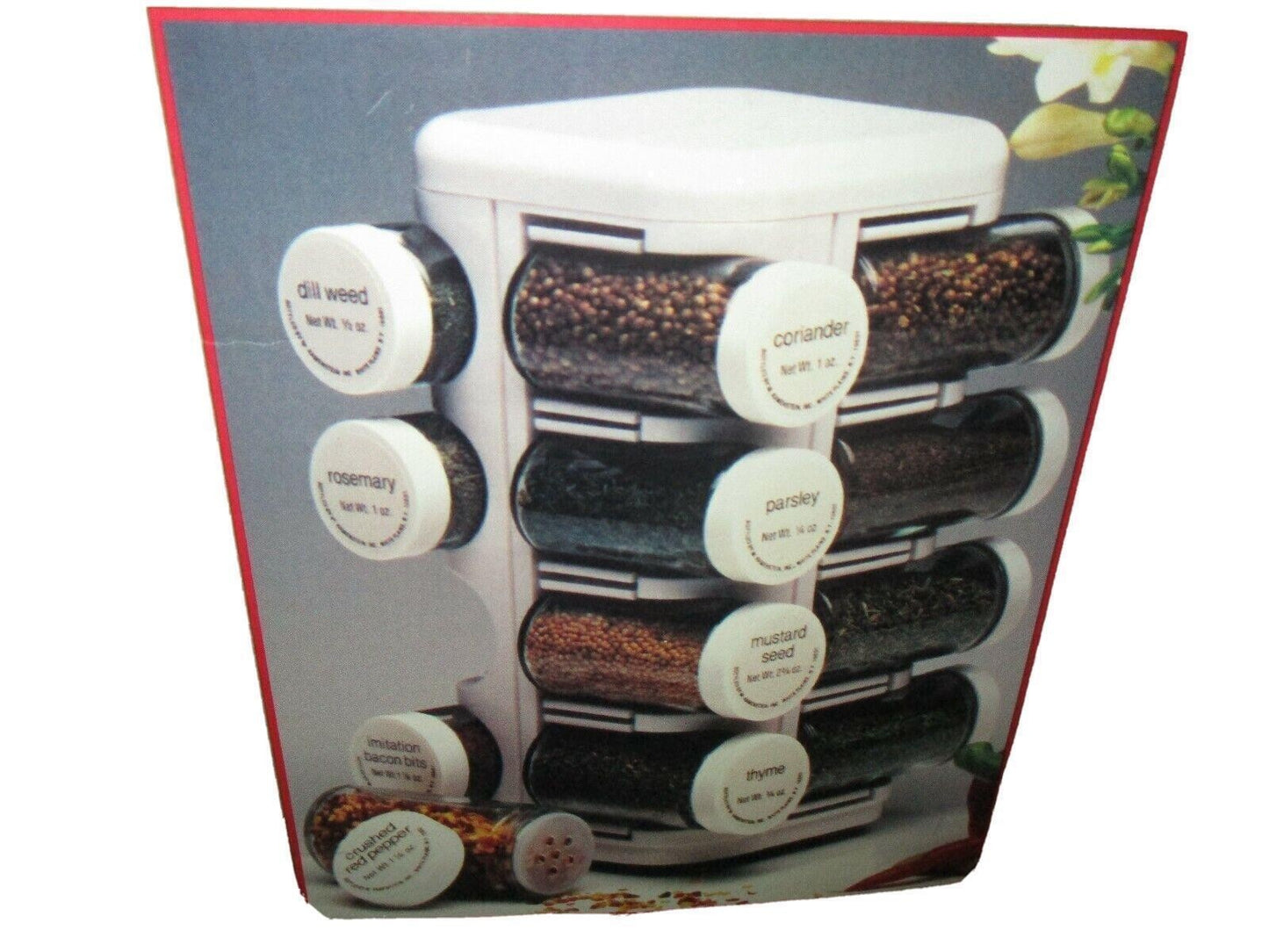 Kamenstein Plastic16 Glass Jar Revolving Spice Rack