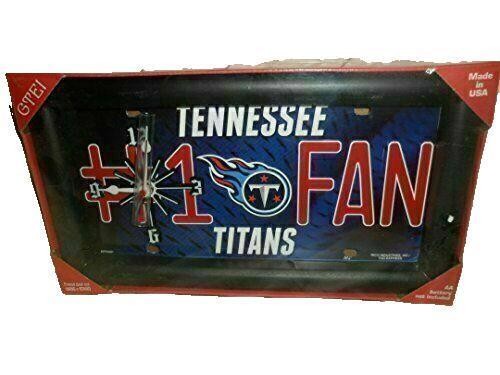 License Plate Wall Clock Tennessee Titans