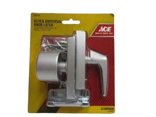 Ace Hardware Keyed Universal Knob Latch Aluminum 5299193