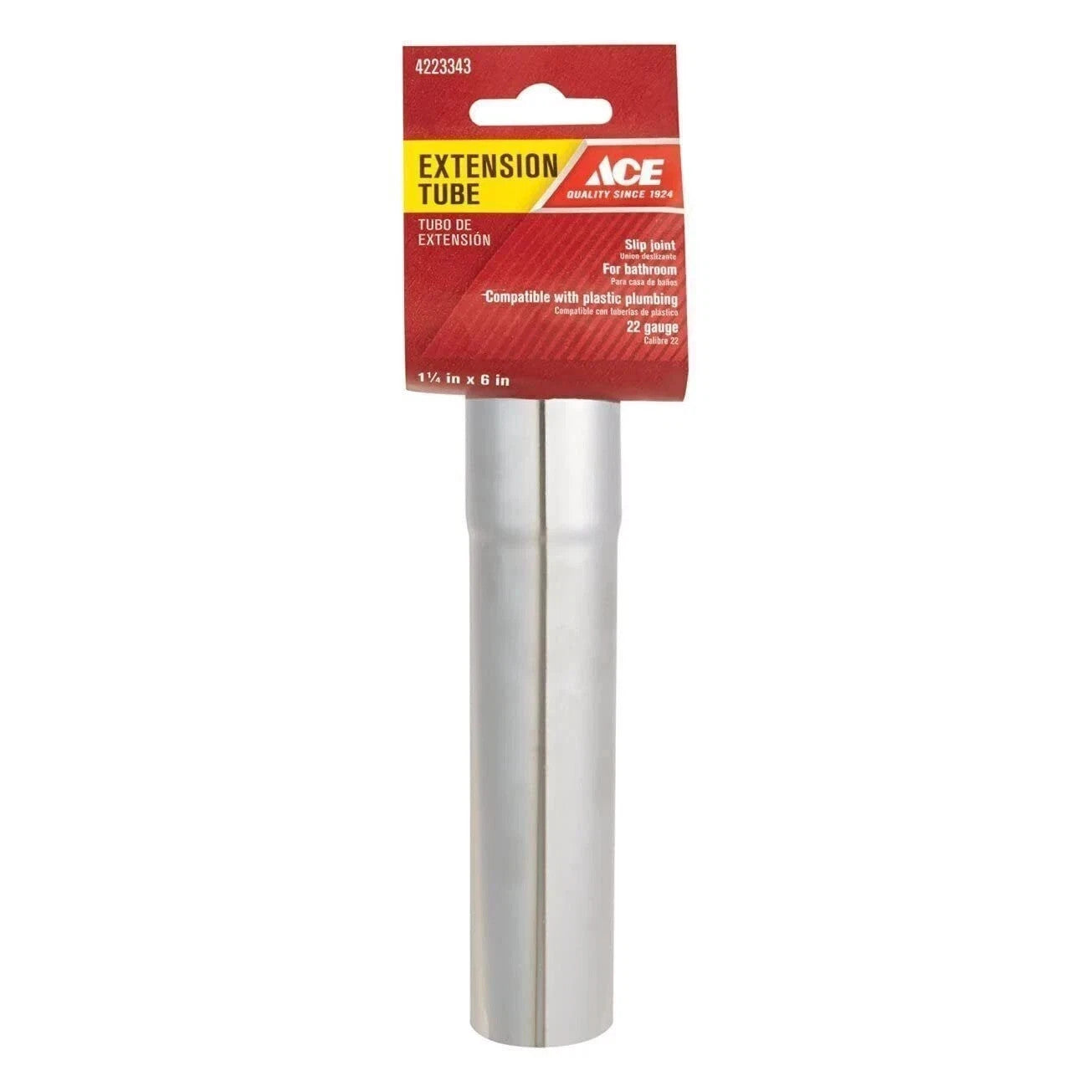 1-1/4-Inch O.D. Tube Slip Joint x 6-Inch Lavatory Drain Extension Tube