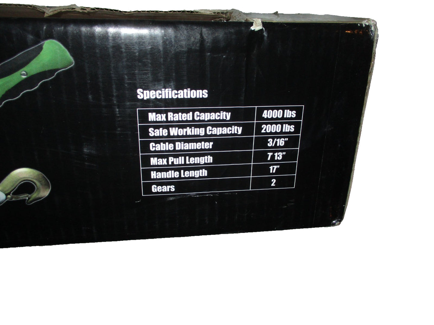 Grip 2 Ton Dual Gear Power Puller Hand Winch 4000 lb Max 18180